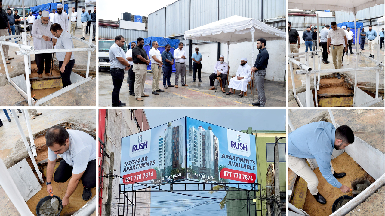Groundbreaking Ceremony of Street Rush Residencies: Marking the Start of a Landmark Development in Mount Lavinia by Rush Lanka